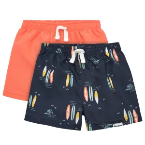 2-Pack Baby & Toddler Boys UPF 50  Surfboard Swim Trunks