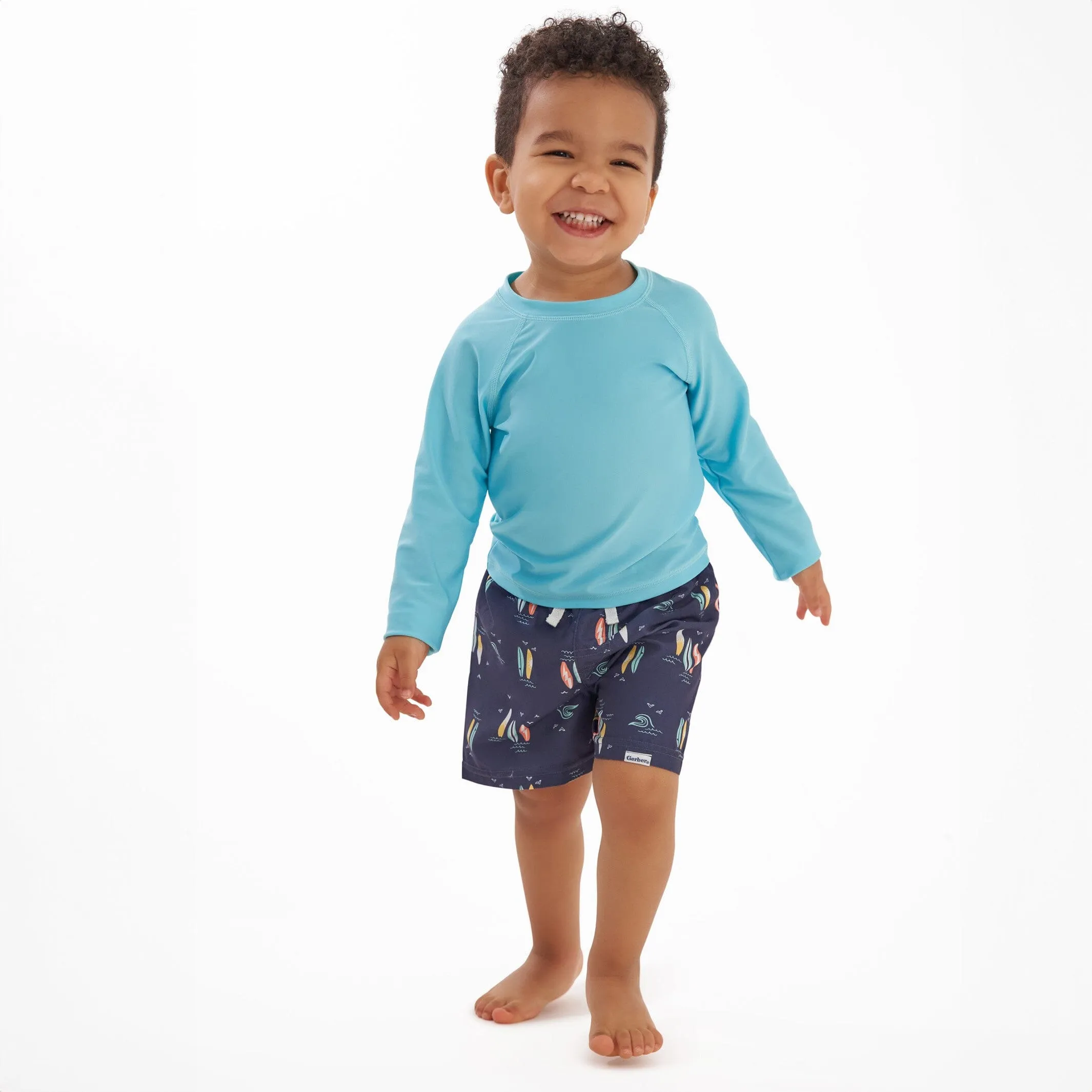 2-Pack Baby & Toddler Boys UPF 50  Surfboard Swim Trunks