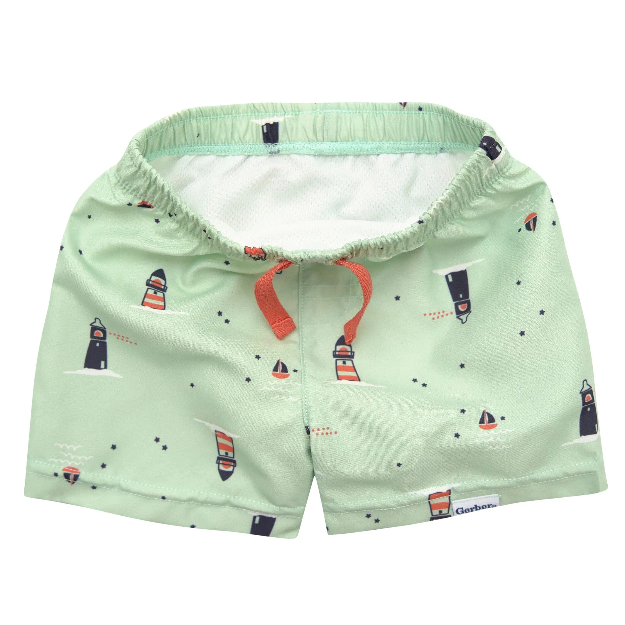 2-Piece Baby & Toddler Boys UPF 50  Lighthouse Rash Guard & Swim Trunks Set