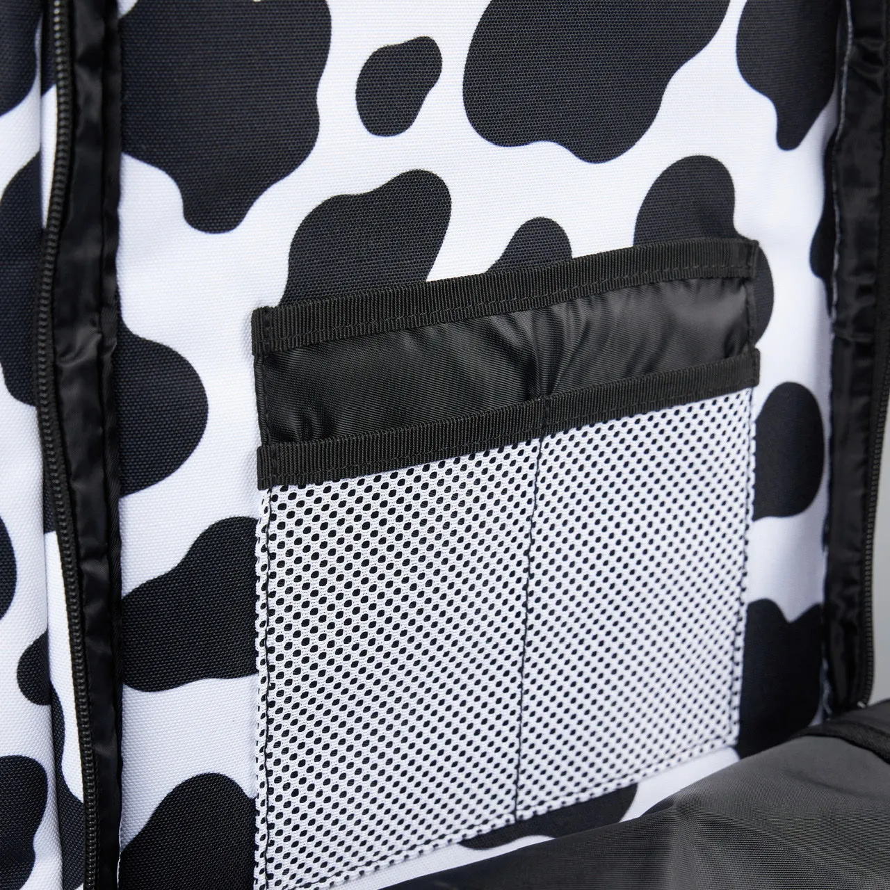 45L Backpack Black White Cow