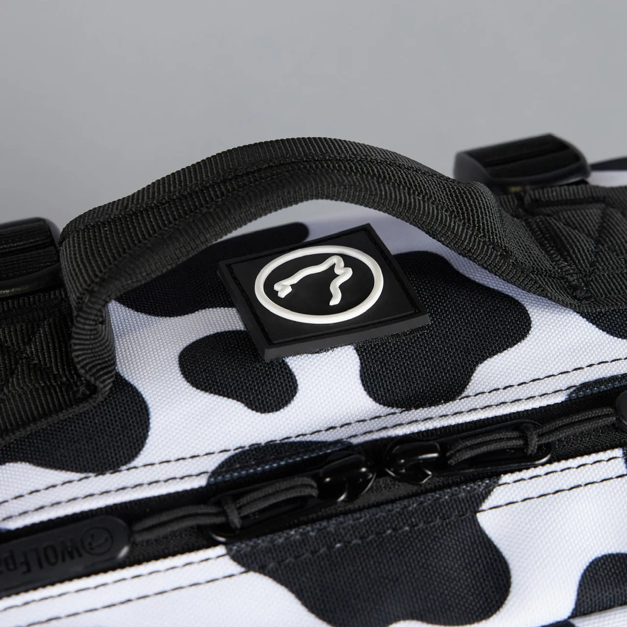 45L Backpack Black White Cow