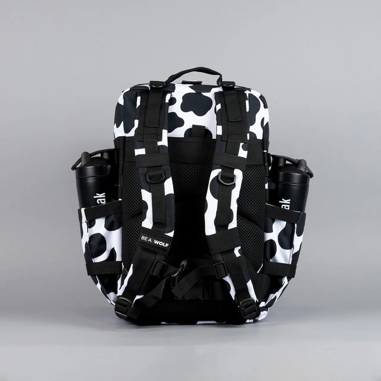 45L Backpack Black White Cow