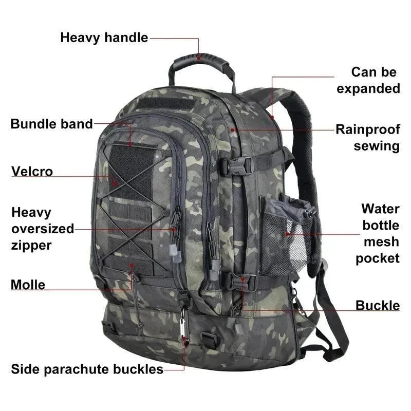 60L Military Tactical Backpack