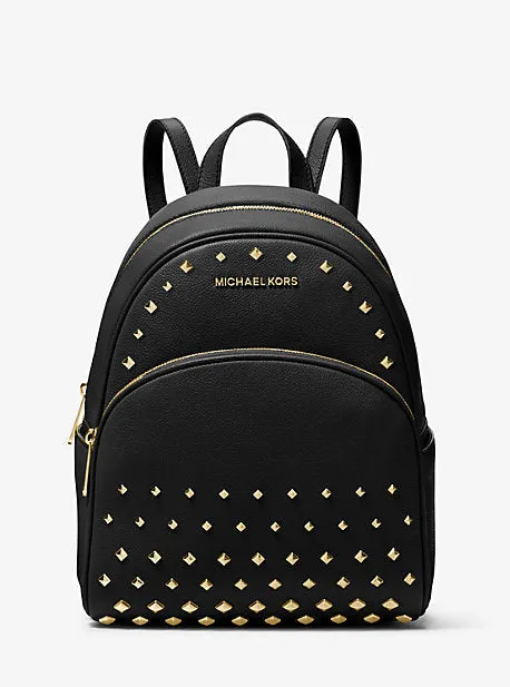 Abbey Medium Studded Pebbled Leather Backpack