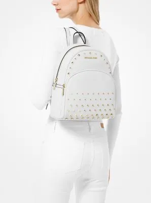 Abbey Medium Studded Pebbled Leather Backpack