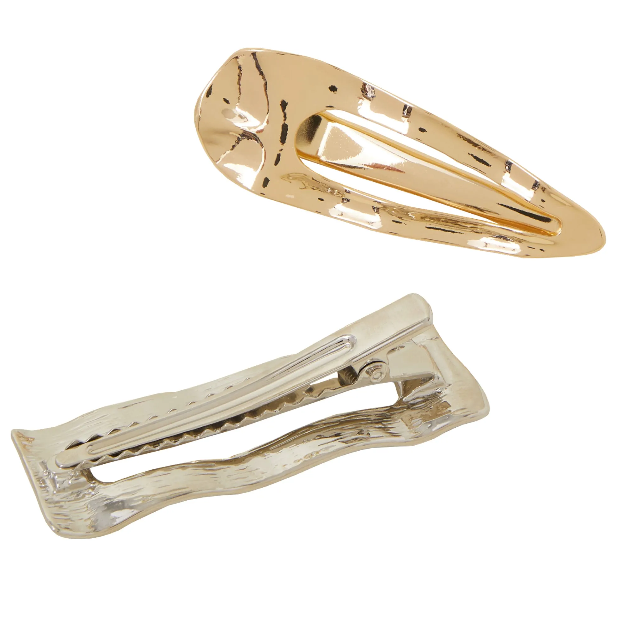 Accessorize London Women's Multi Molten Metal Hair Clips Pack of Two