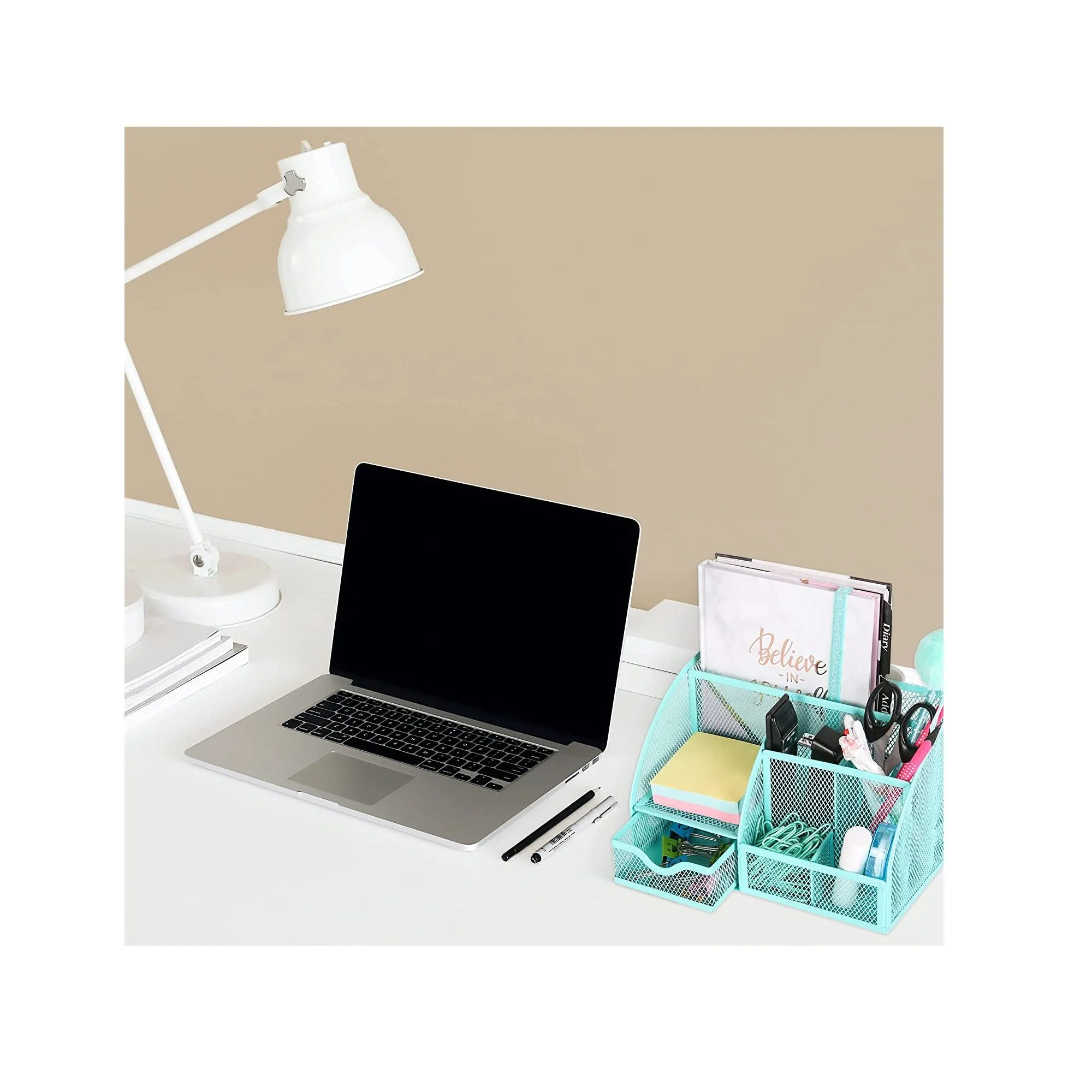 Annova Mesh Desk Organizer Office with 7 Compartments | Drawer Desk Tidy Candy | Pen Holder | Multifunctional Organizer