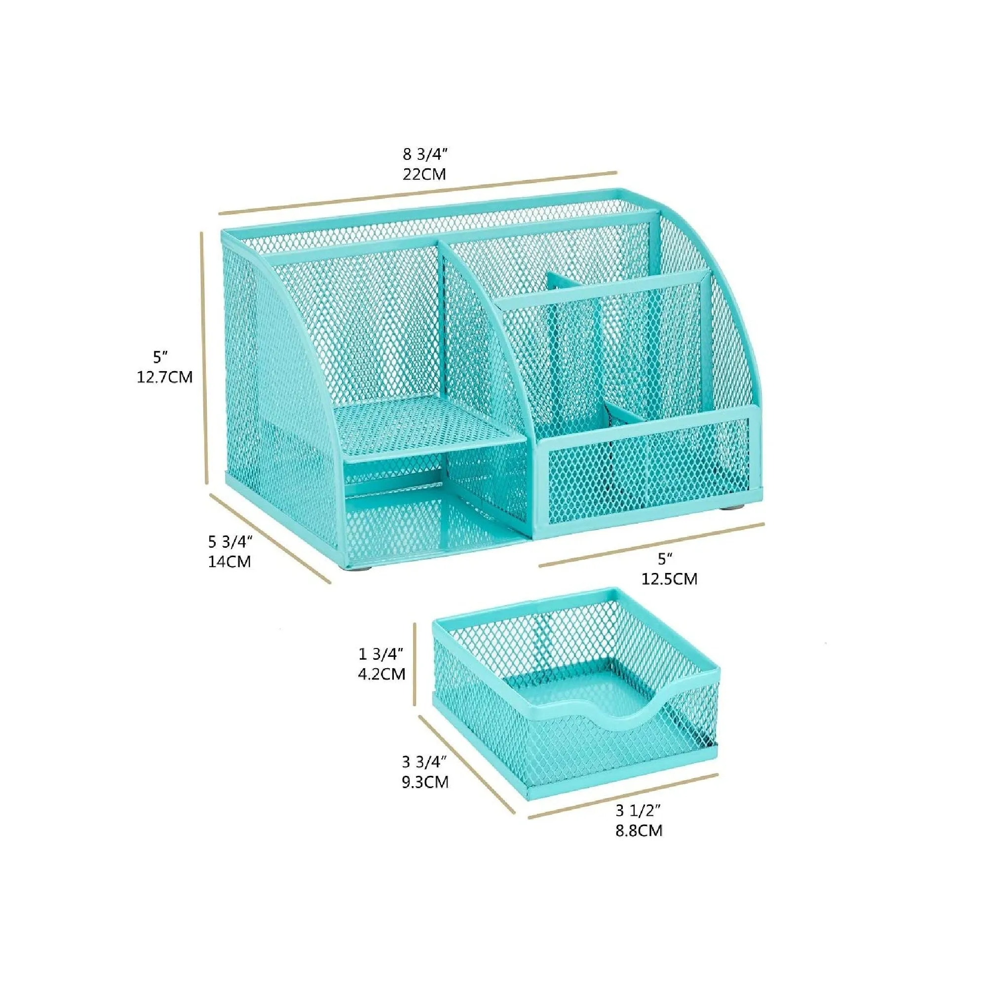 Annova Mesh Desk Organizer Office with 7 Compartments | Drawer Desk Tidy Candy | Pen Holder | Multifunctional Organizer