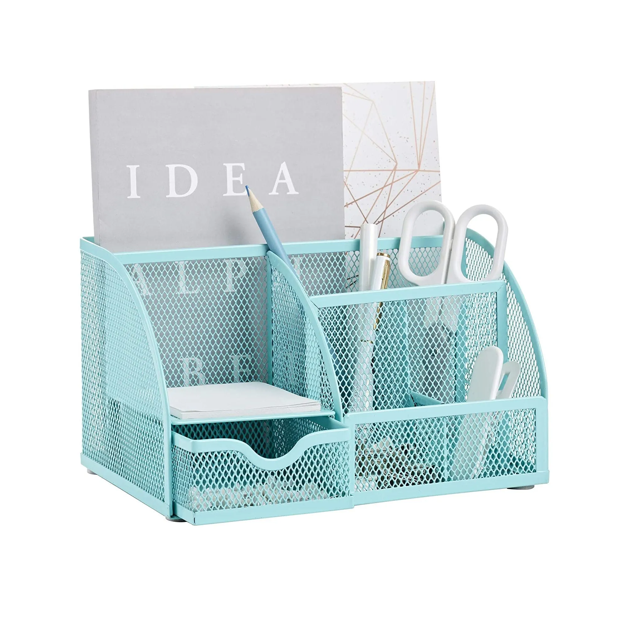 Annova Mesh Desk Organizer Office with 7 Compartments | Drawer Desk Tidy Candy | Pen Holder | Multifunctional Organizer