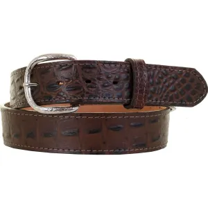 B639 - Chocolate Gator Print Belt