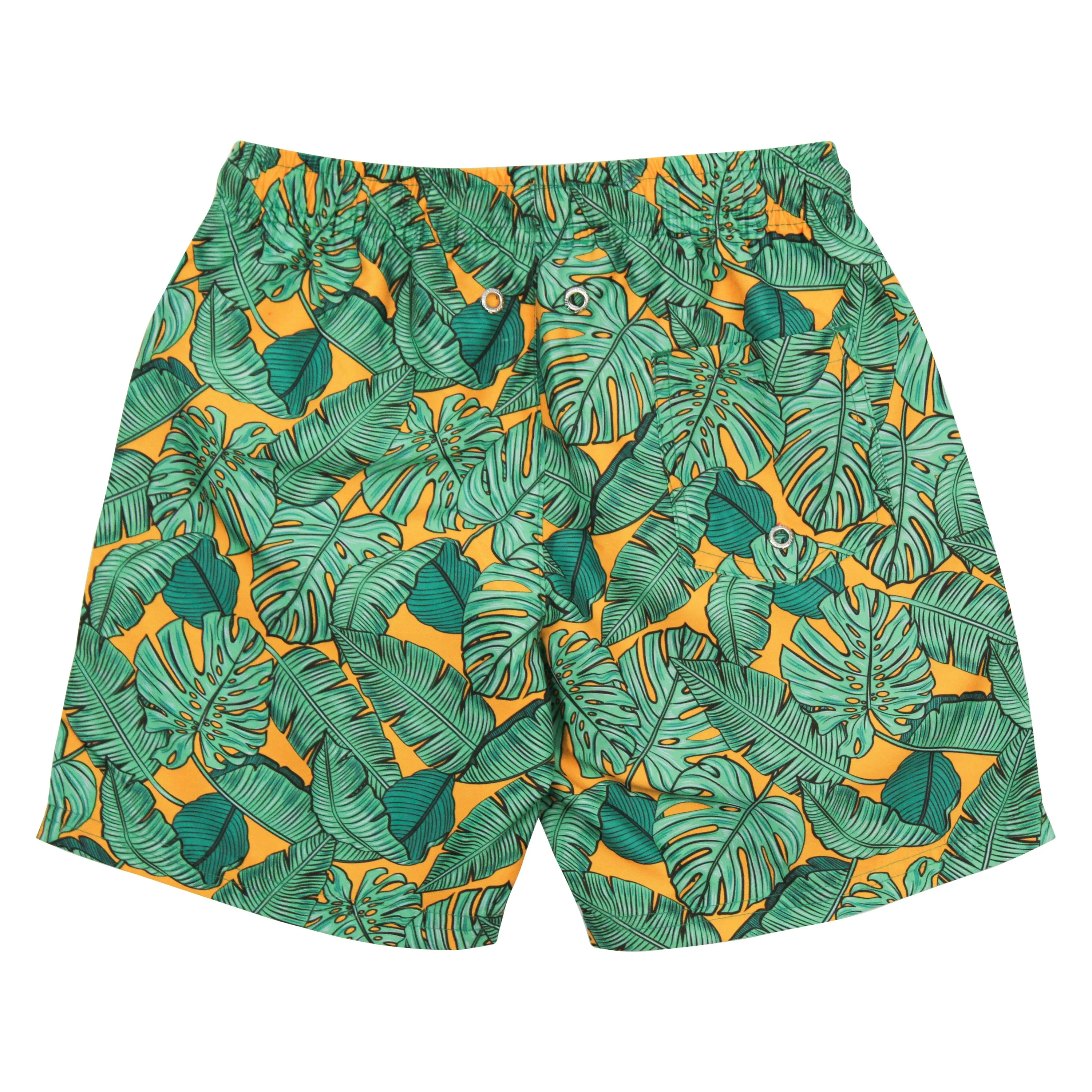 Boys Swim Trunks Boxer Brief Liner (sizes 6-14) | "The Tropics"