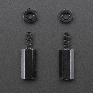 Brass M2.5 Standoffs for Pi HATs - Black Plated - Pack of 2