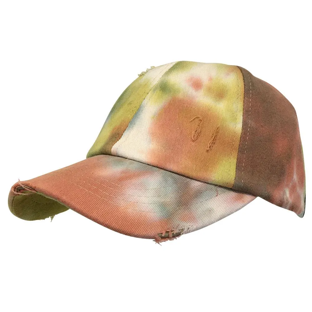 BT-791 C.C Criss Cross Tie Dye Pony Cap SAGE