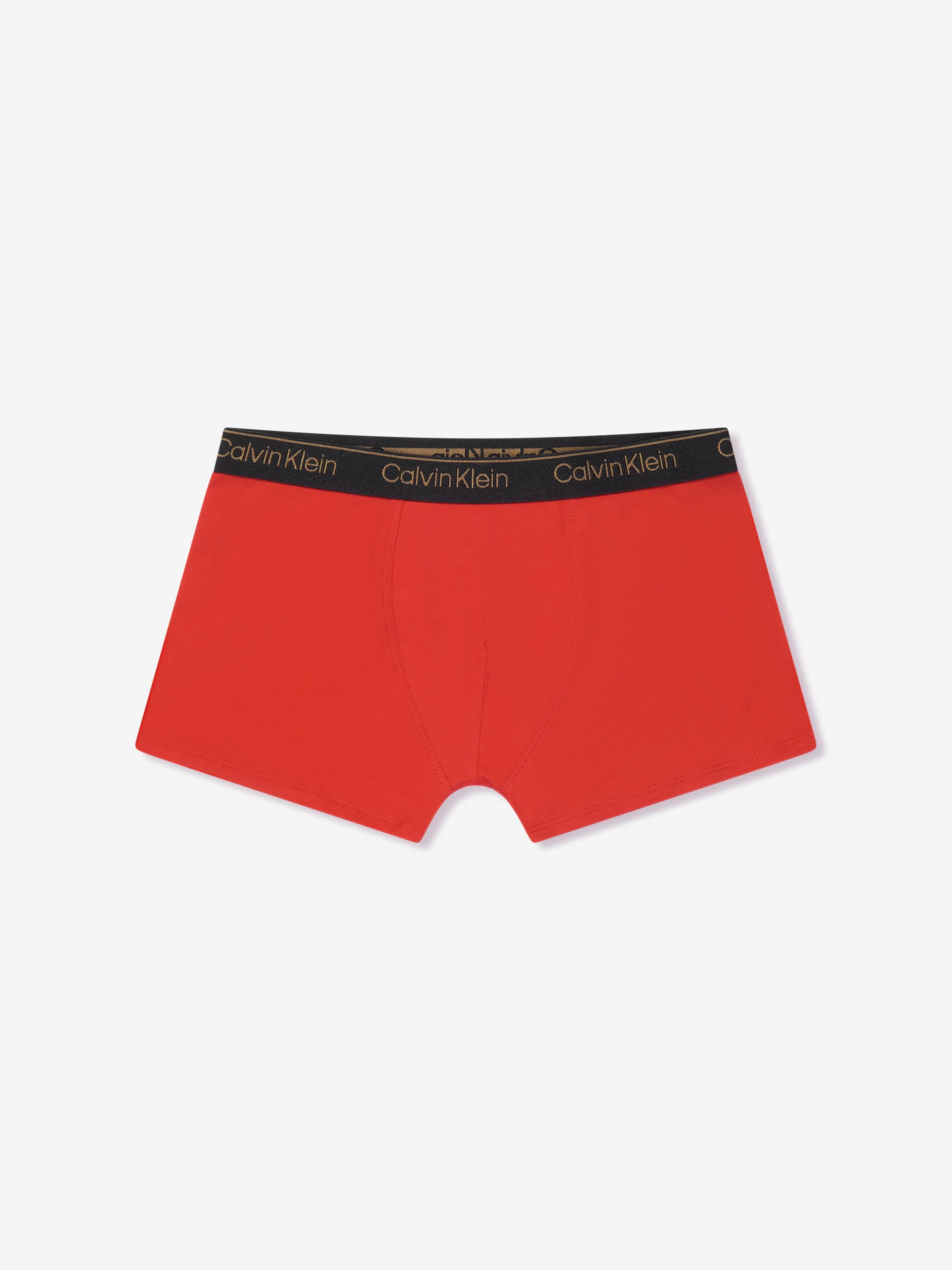 Calvin Klein Boys 5 Pack Trunks Set in Red