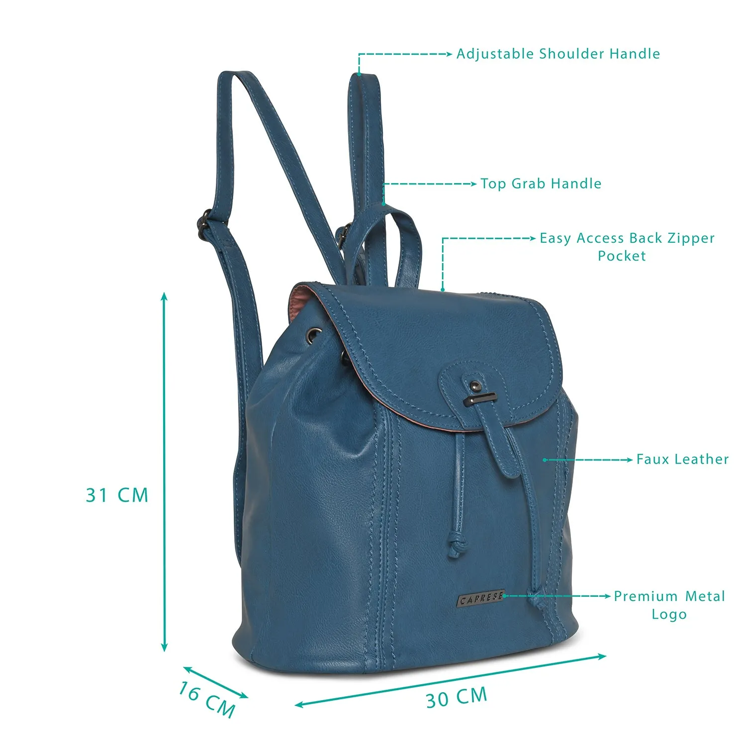 Caprese Evelyn Backpack Medium Navy