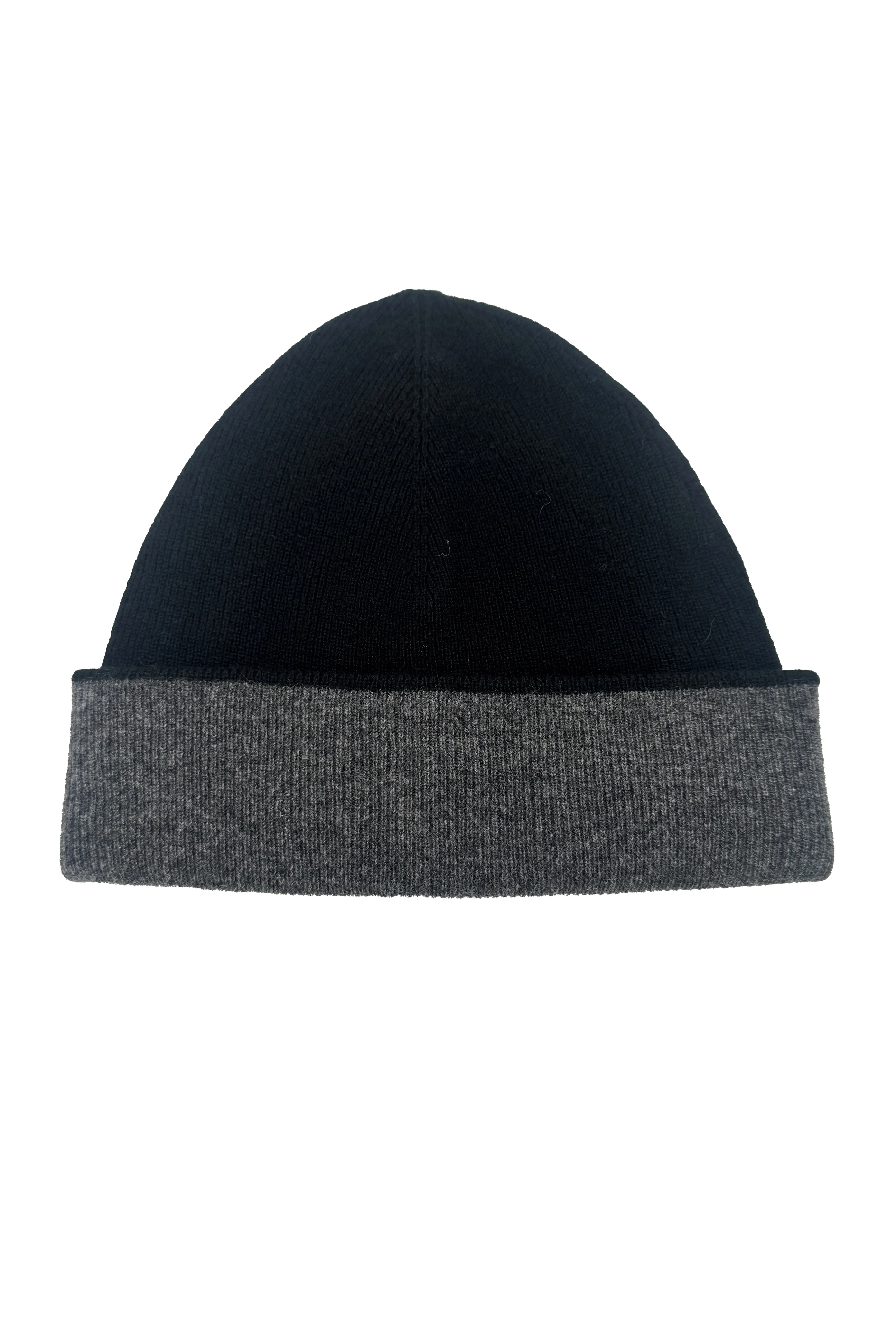 CASHMERE DOUBLE LAYER KNIT HAT