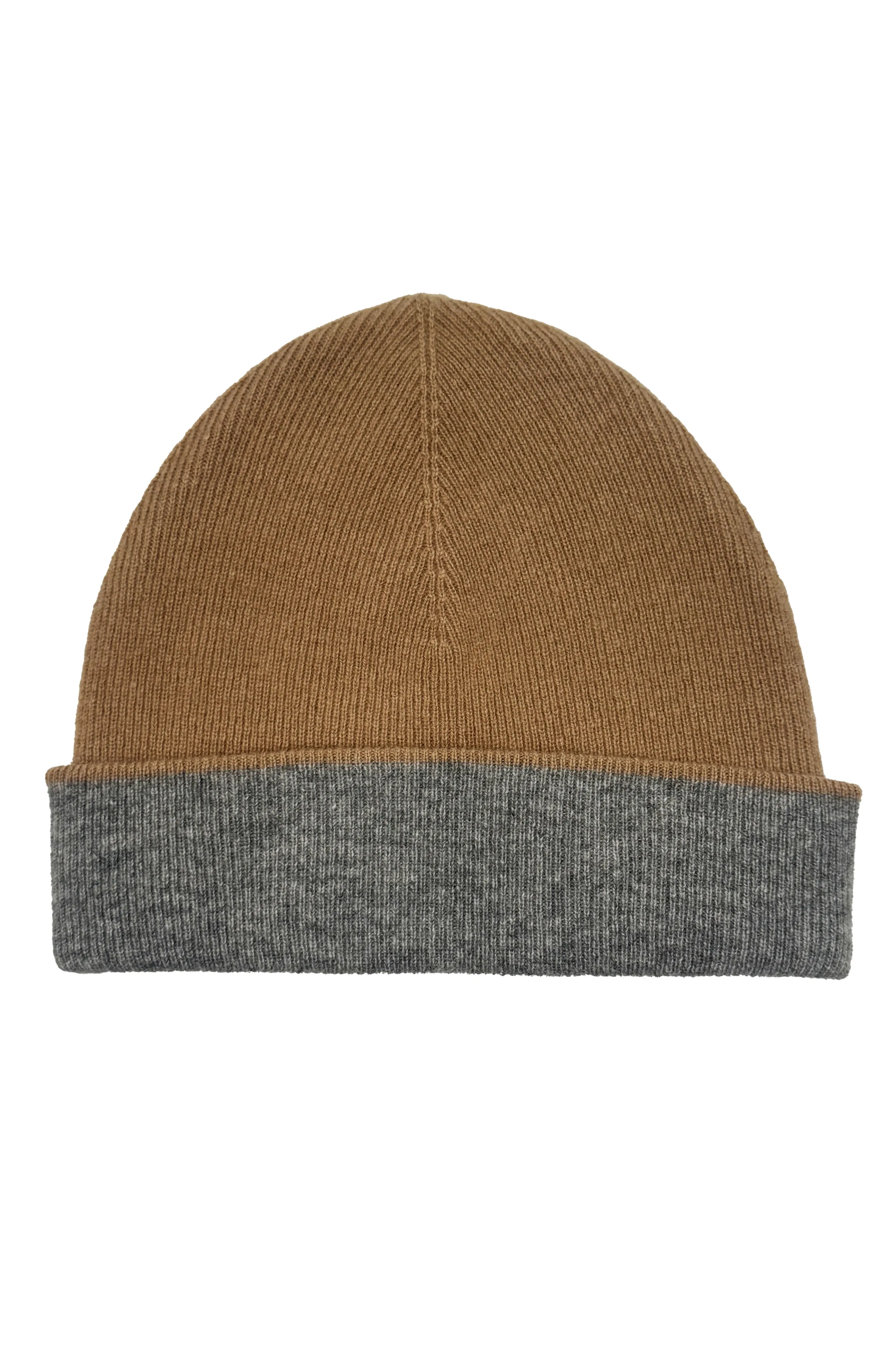 CASHMERE DOUBLE LAYER KNIT HAT