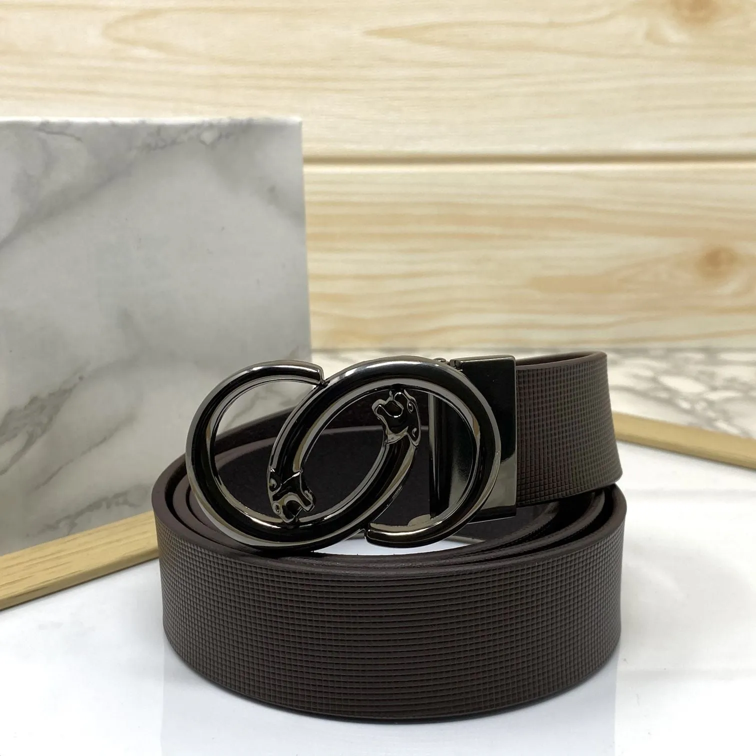 Classic Jaguar Design Leather Strap Belt-JonasParamount