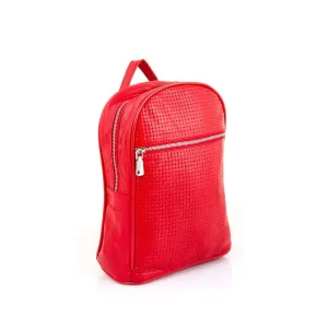 Compact Hot Stamped Unisex Leather Backpack