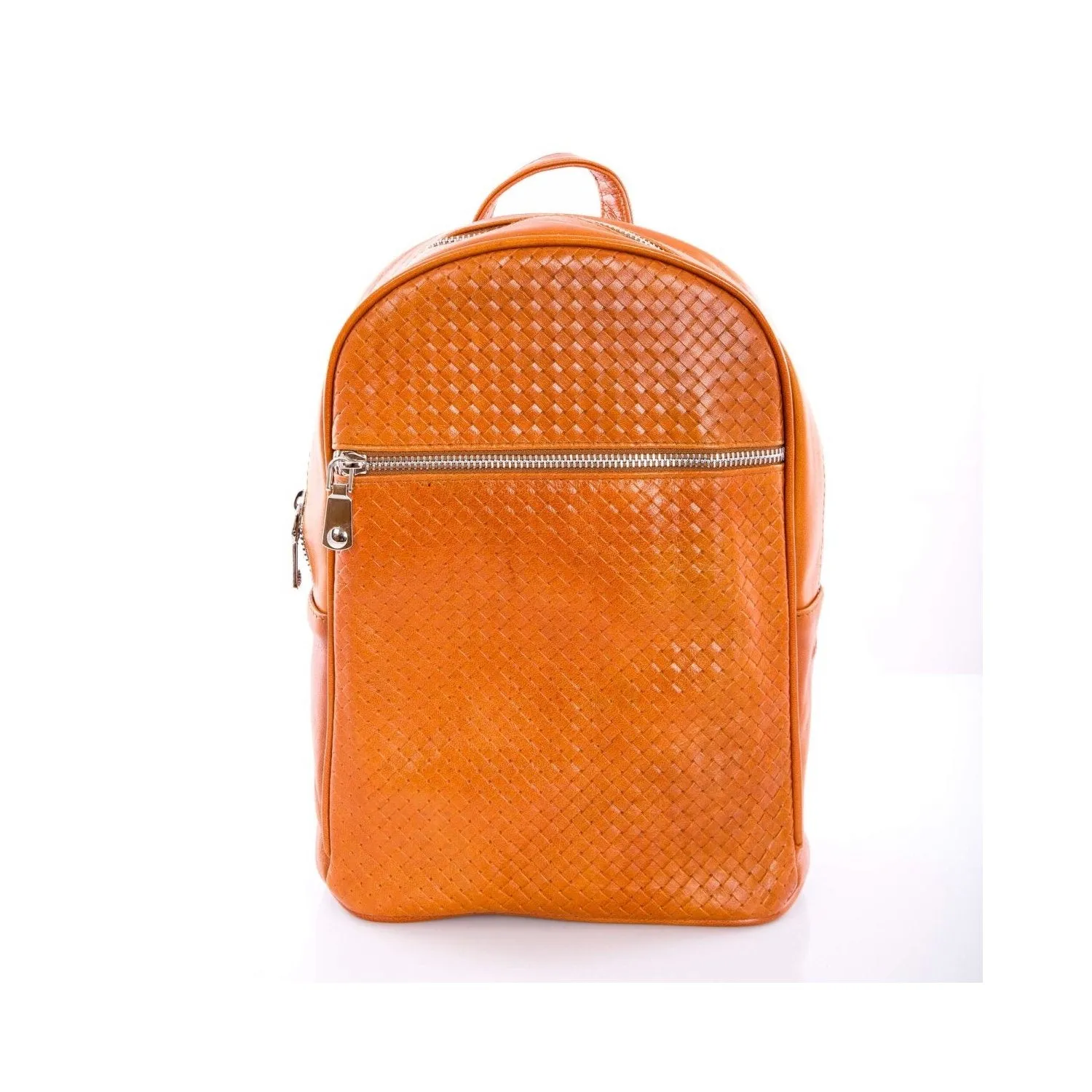 Compact Hot Stamped Unisex Leather Backpack