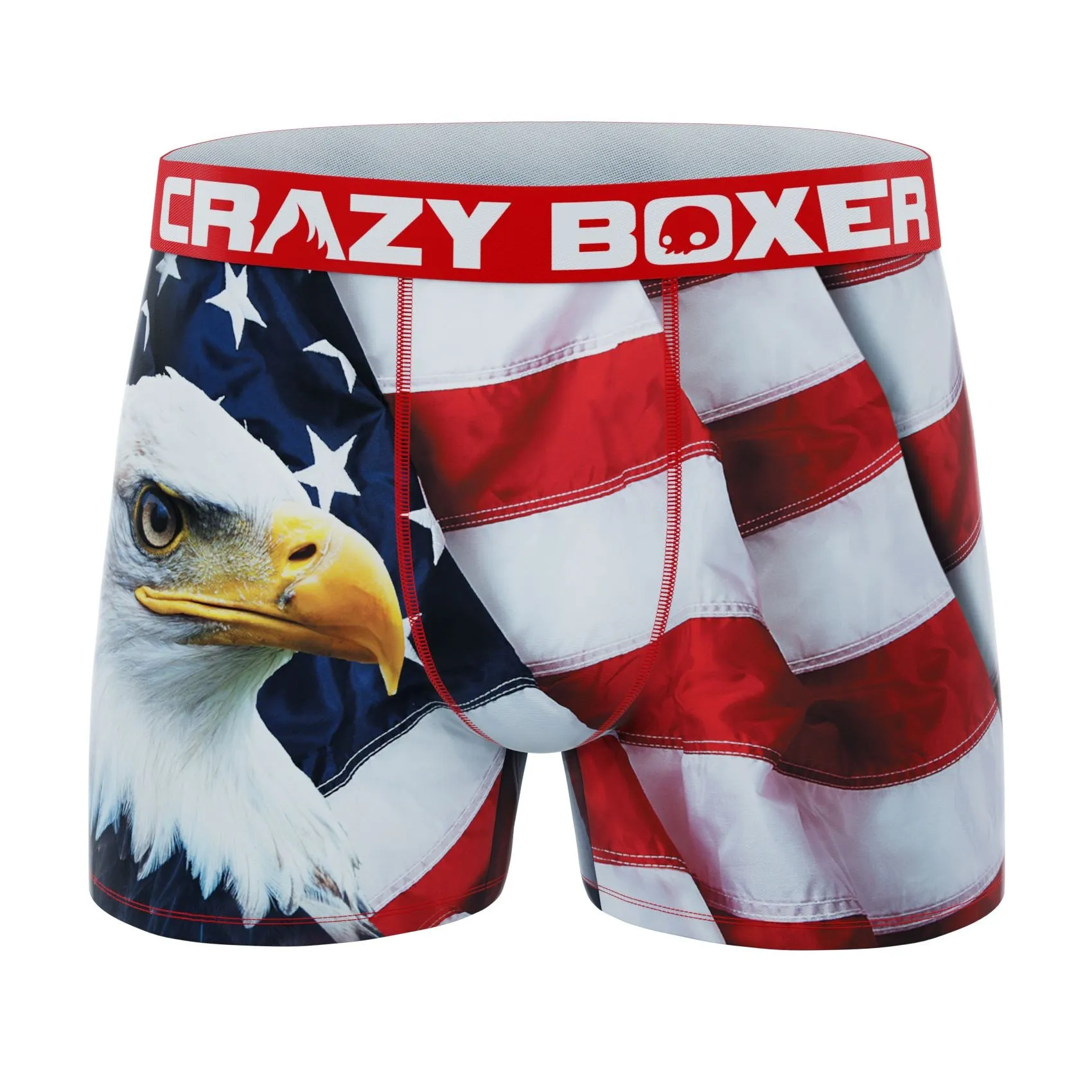 CRAZYBOXER Eagle Flag Benji Outdoor Men's Boxer Briefs (3 pack)