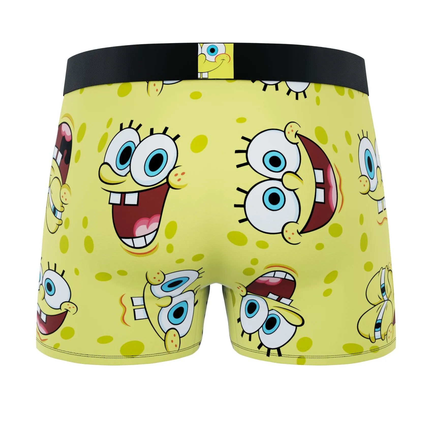 CRAZYBOXER SpongeBob Faces Box Men's Boxer Briefs (Creative Packaging)