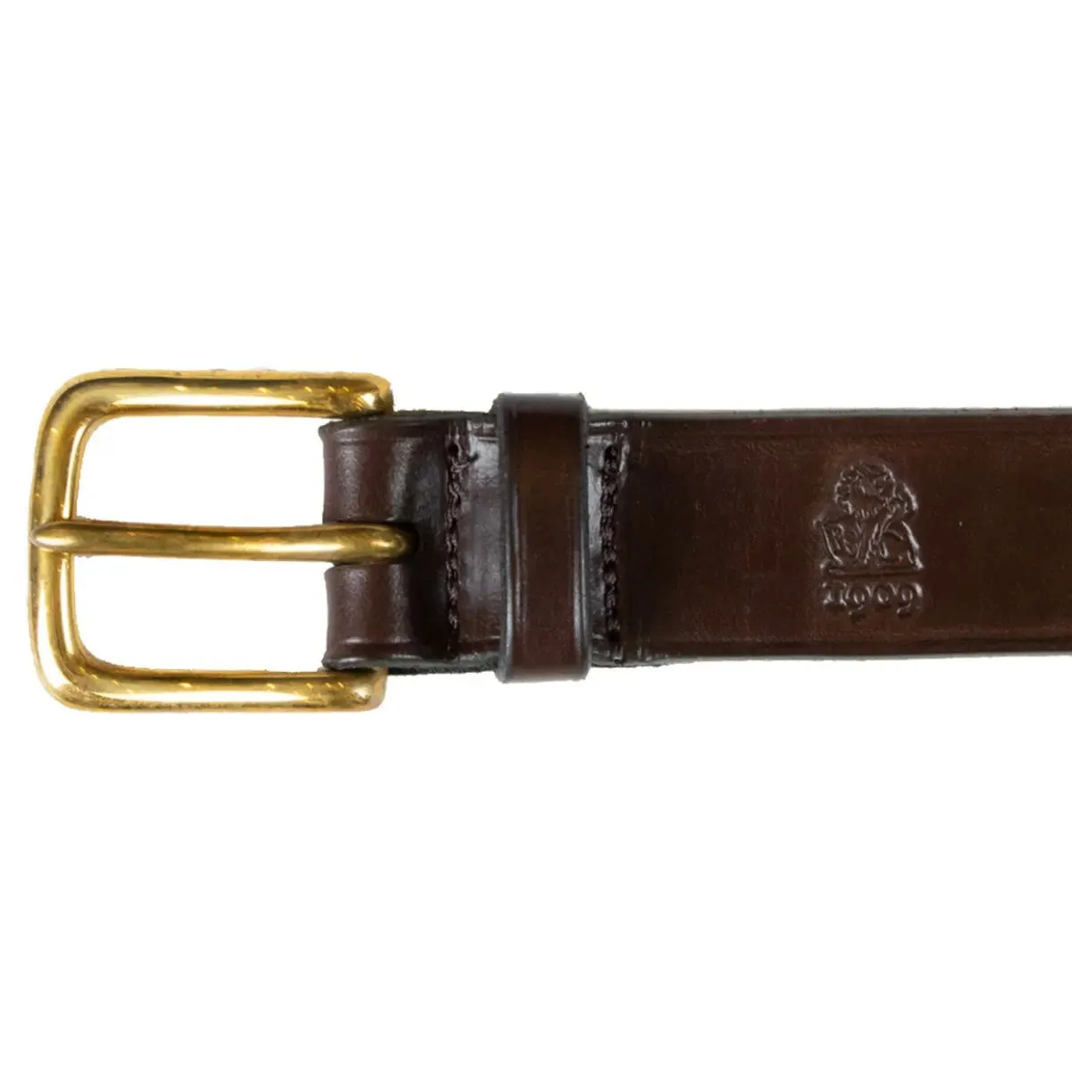 Dark Brown ‘Stour’ Bridle Hide Leather Belt