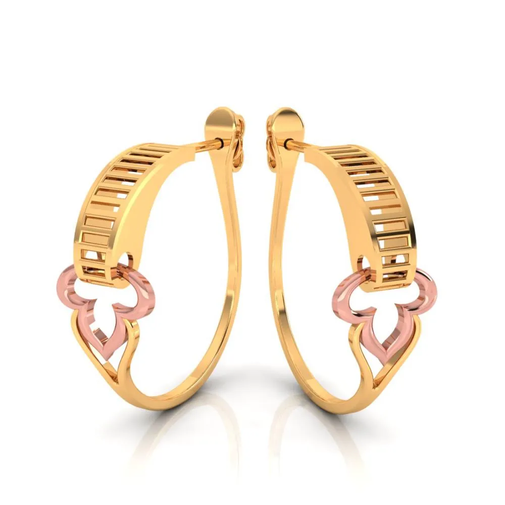 Earrings Made Of 22k Solid Gold With A Subtle Yellow Gold Tint