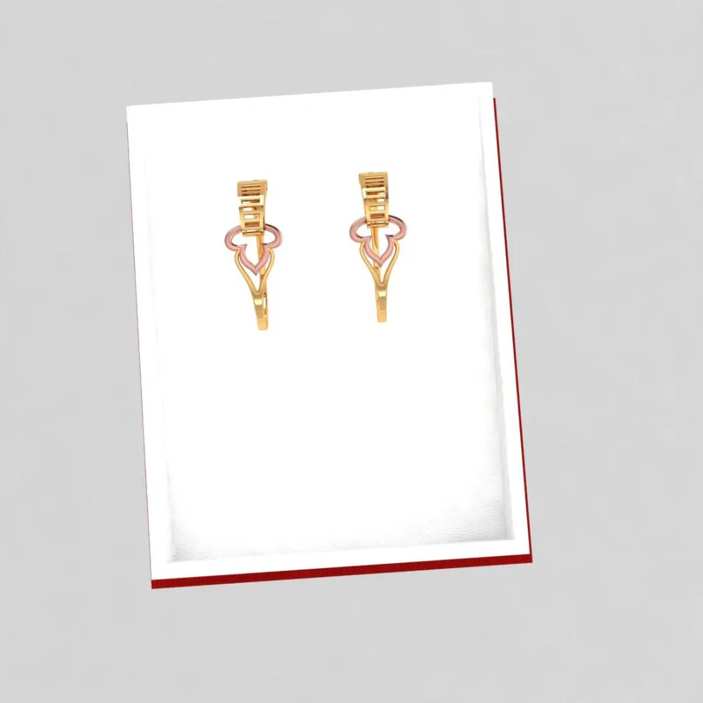 Earrings Made Of 22k Solid Gold With A Subtle Yellow Gold Tint