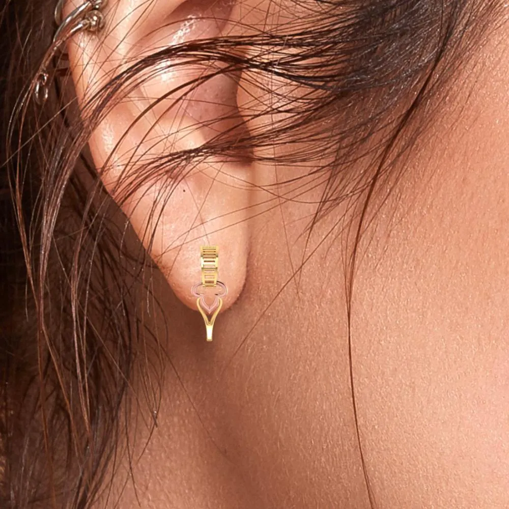 Earrings Made Of 22k Solid Gold With A Subtle Yellow Gold Tint