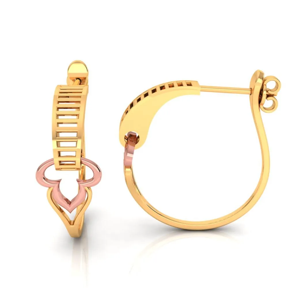 Earrings Made Of 22k Solid Gold With A Subtle Yellow Gold Tint