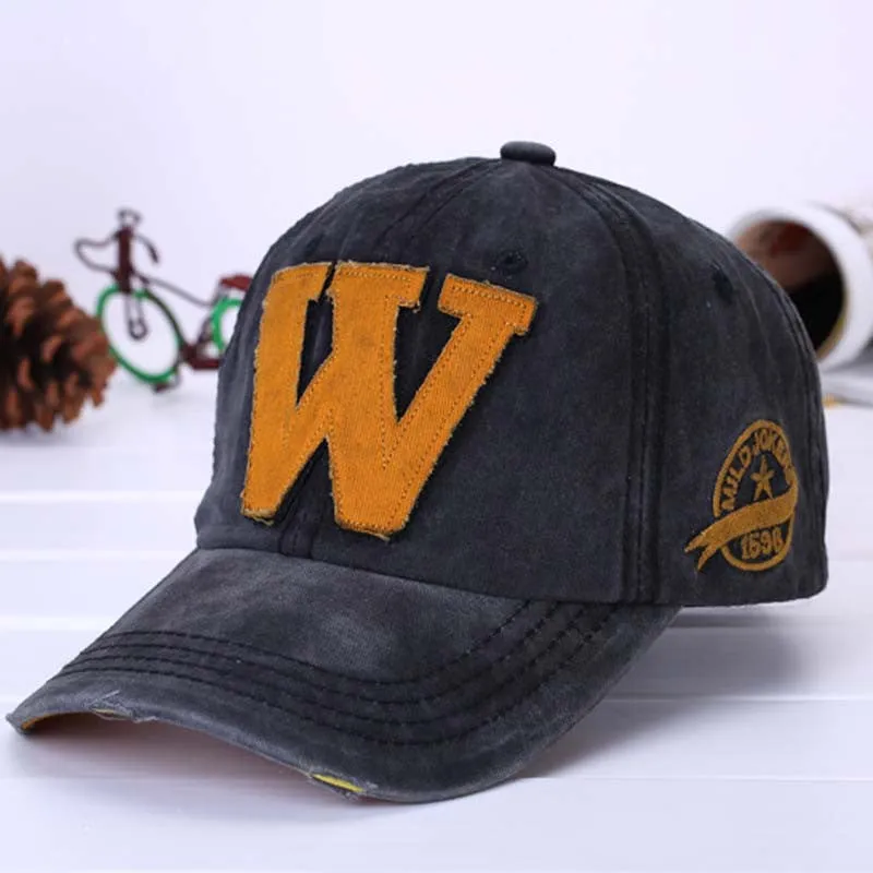 Fashion Caps Letter W Baseball Cap Cotton Knitted Sports Caps Hip-pop Hat Golf Fashion Cap Snapback