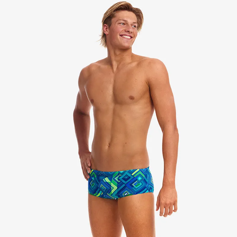 Funky Trunks - Help Me Rhombus - Mens Eco Sidewinder Trunks