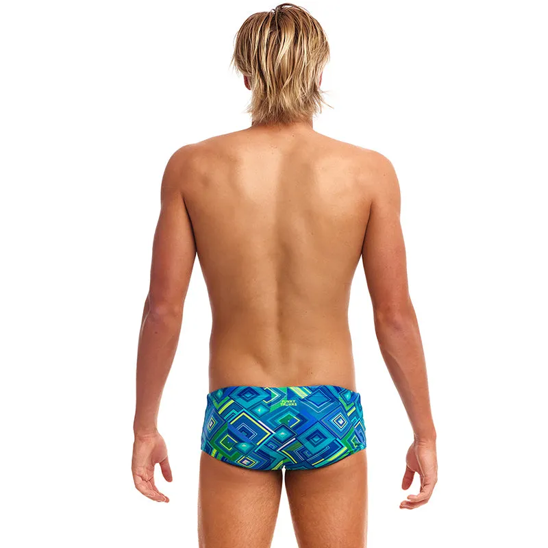 Funky Trunks - Help Me Rhombus - Mens Eco Sidewinder Trunks