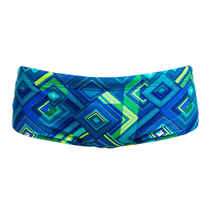 Funky Trunks - Help Me Rhombus - Mens Eco Sidewinder Trunks