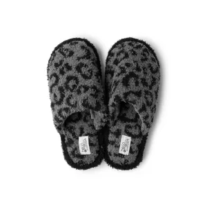 Grey Leopard Slippers