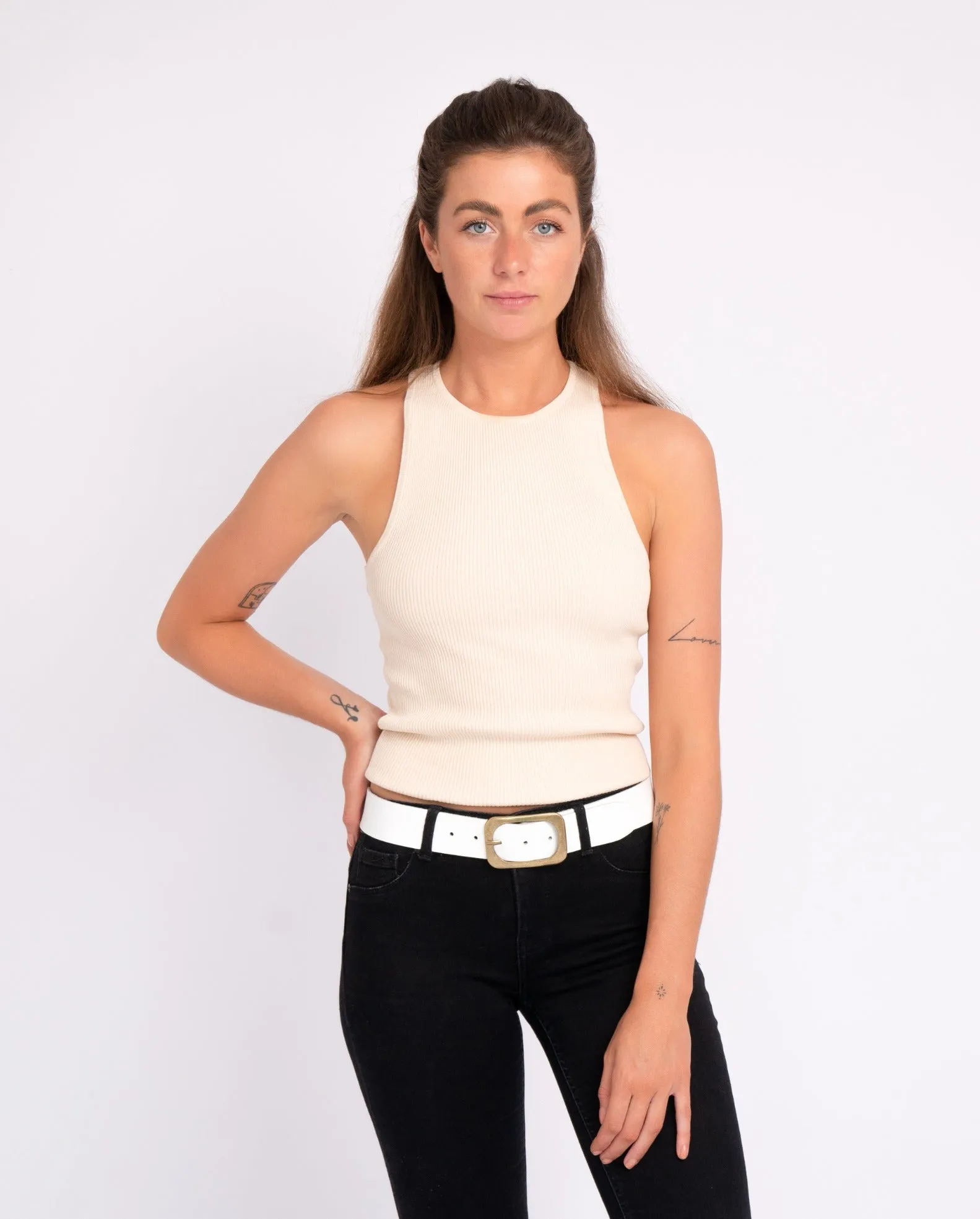 Jodi | Statement Buckle Classic Leather Belt