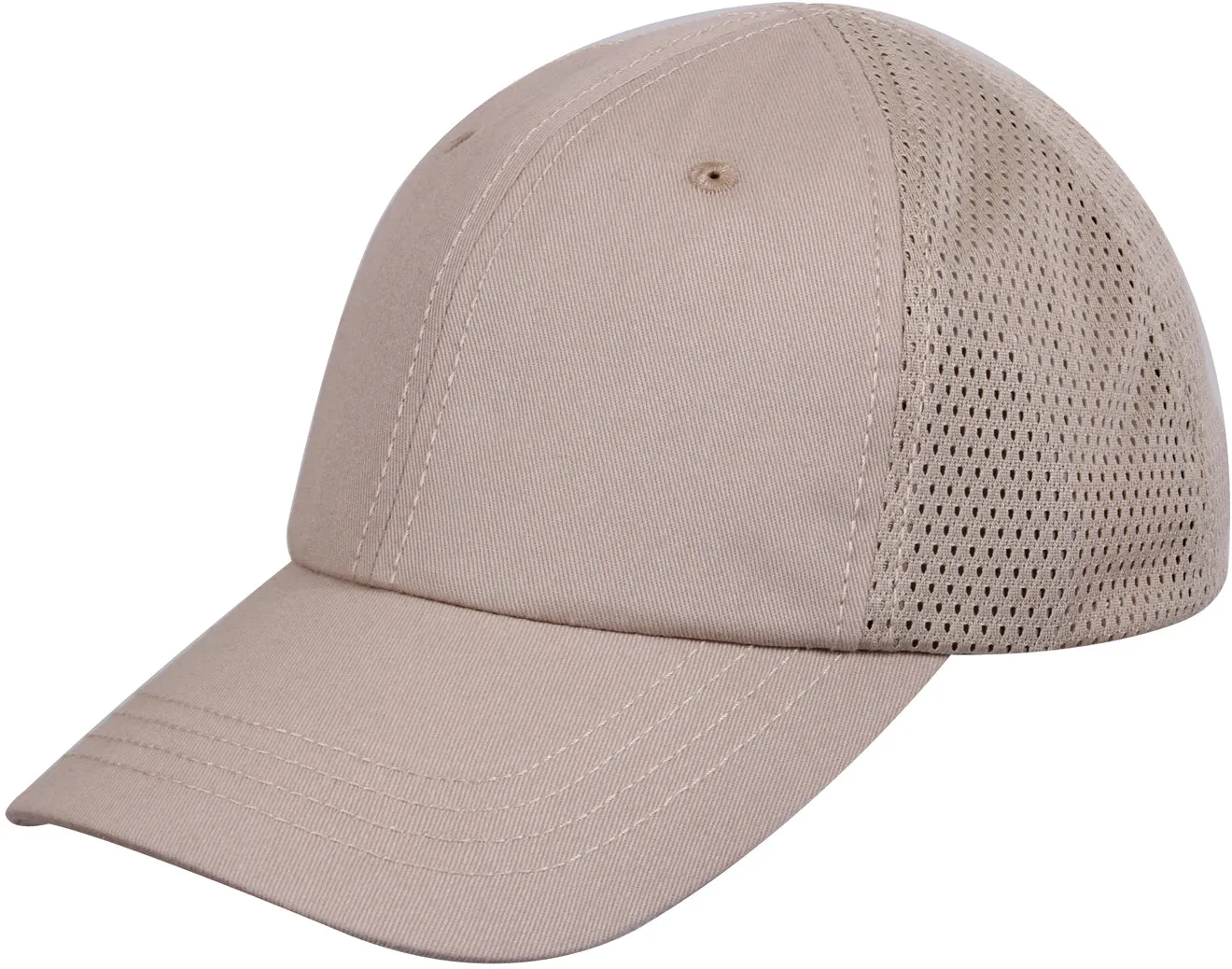 Khaki - Adjustable Mesh Back Tactical Cap