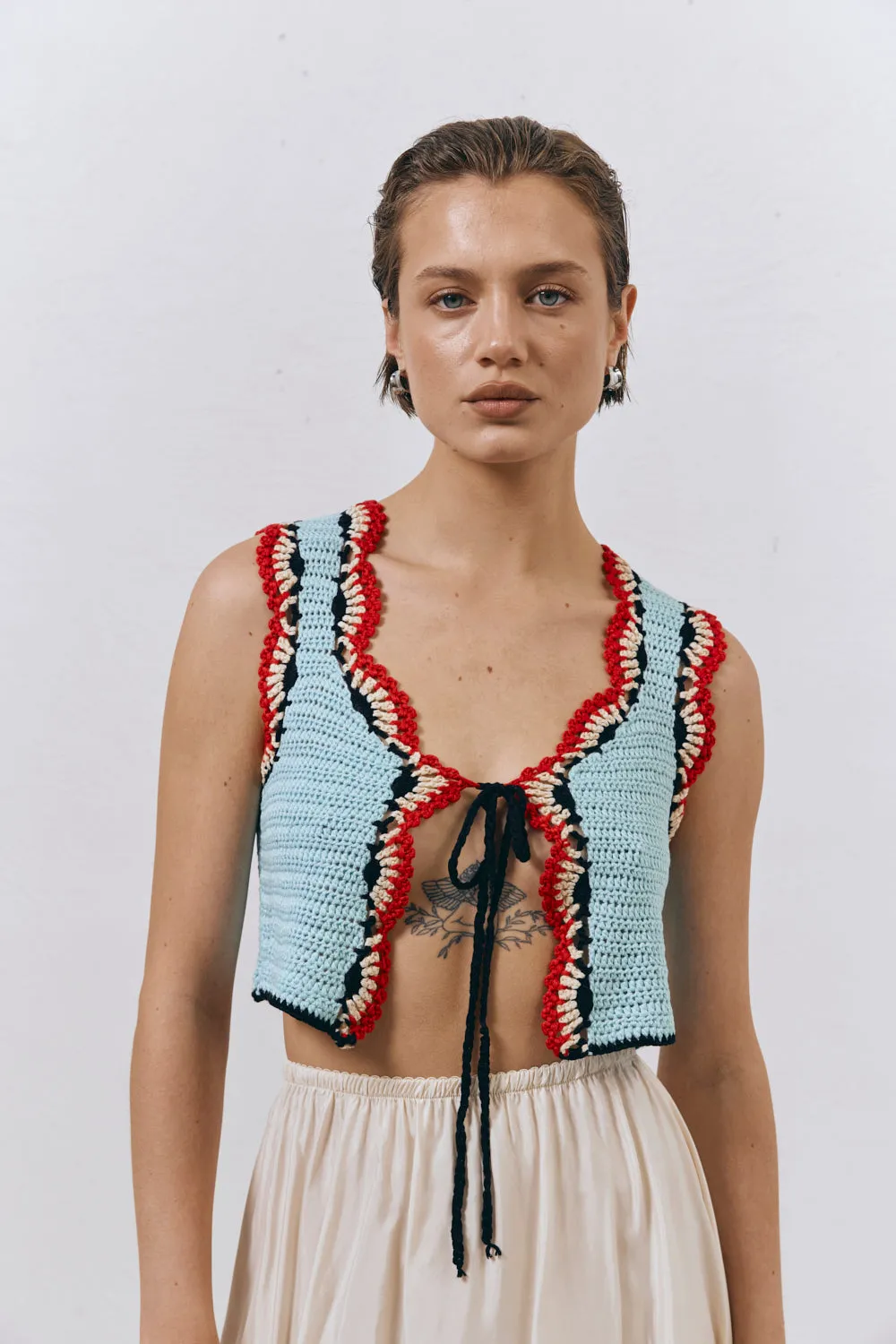 La Rêve Crochet Top Sky