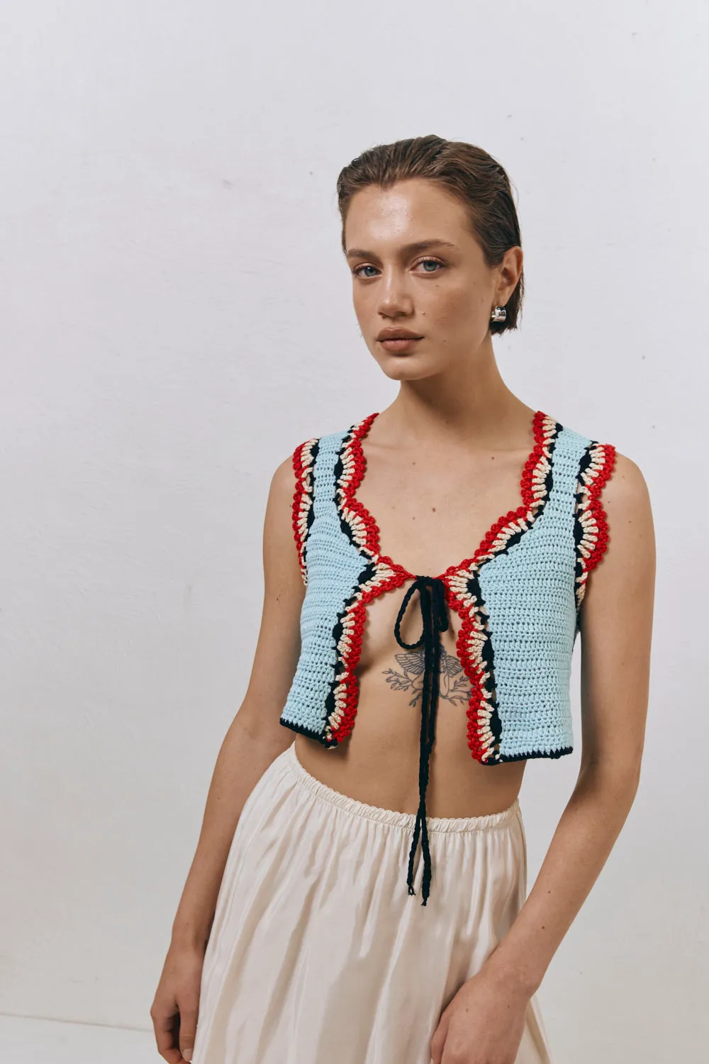 La Rêve Crochet Top Sky