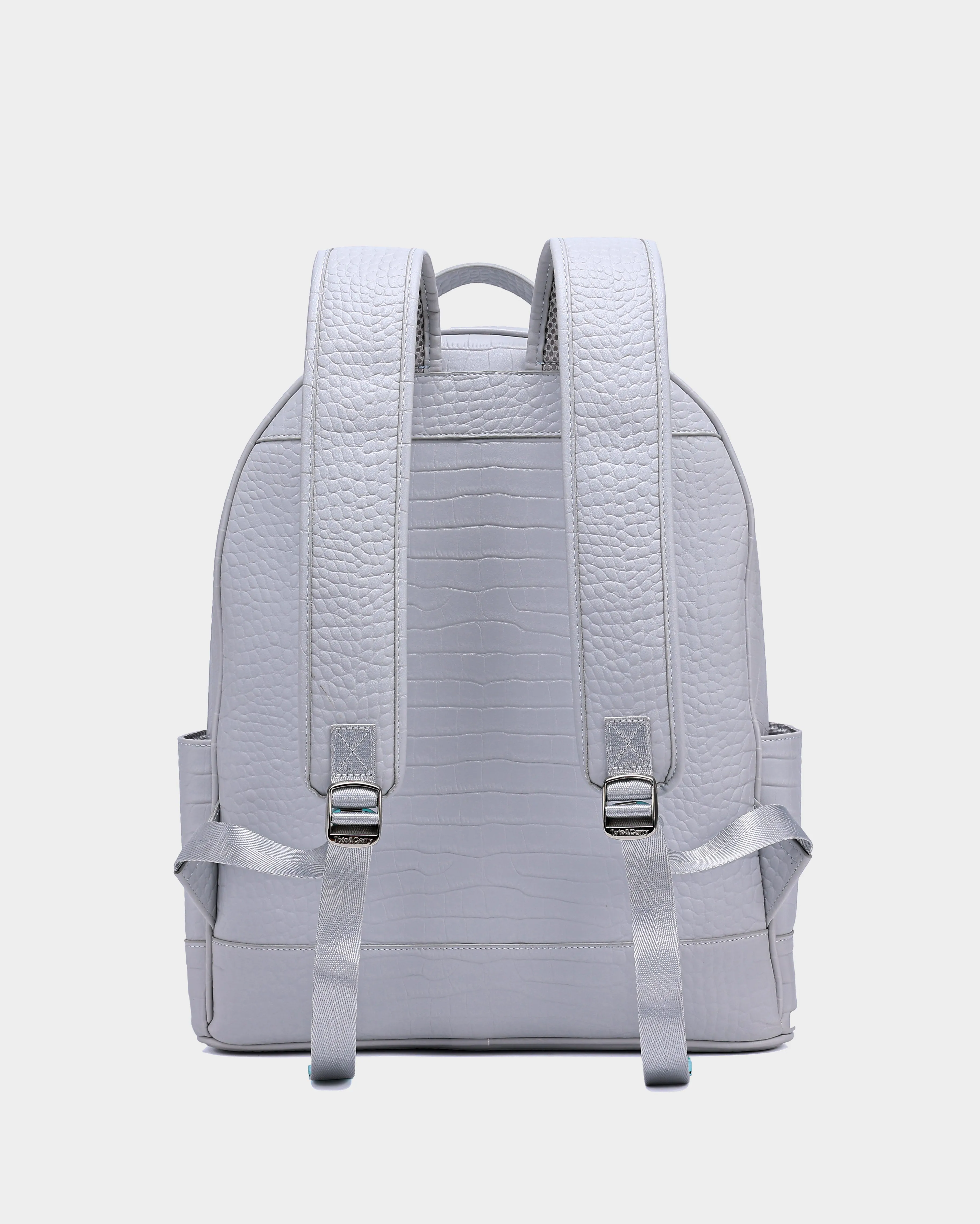 Leather Backpack in Grey