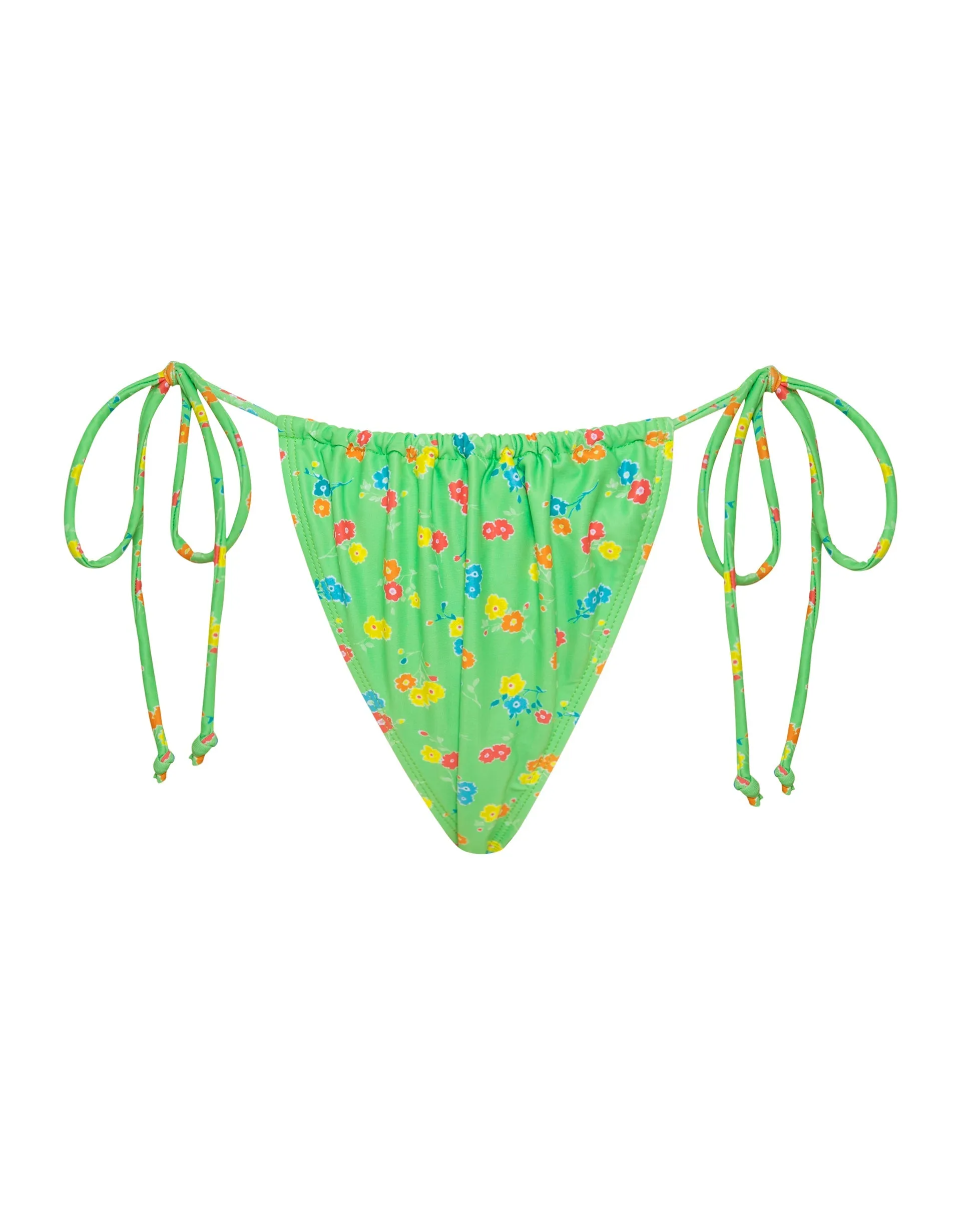 Leyna Bikini Bottom in Green Floral