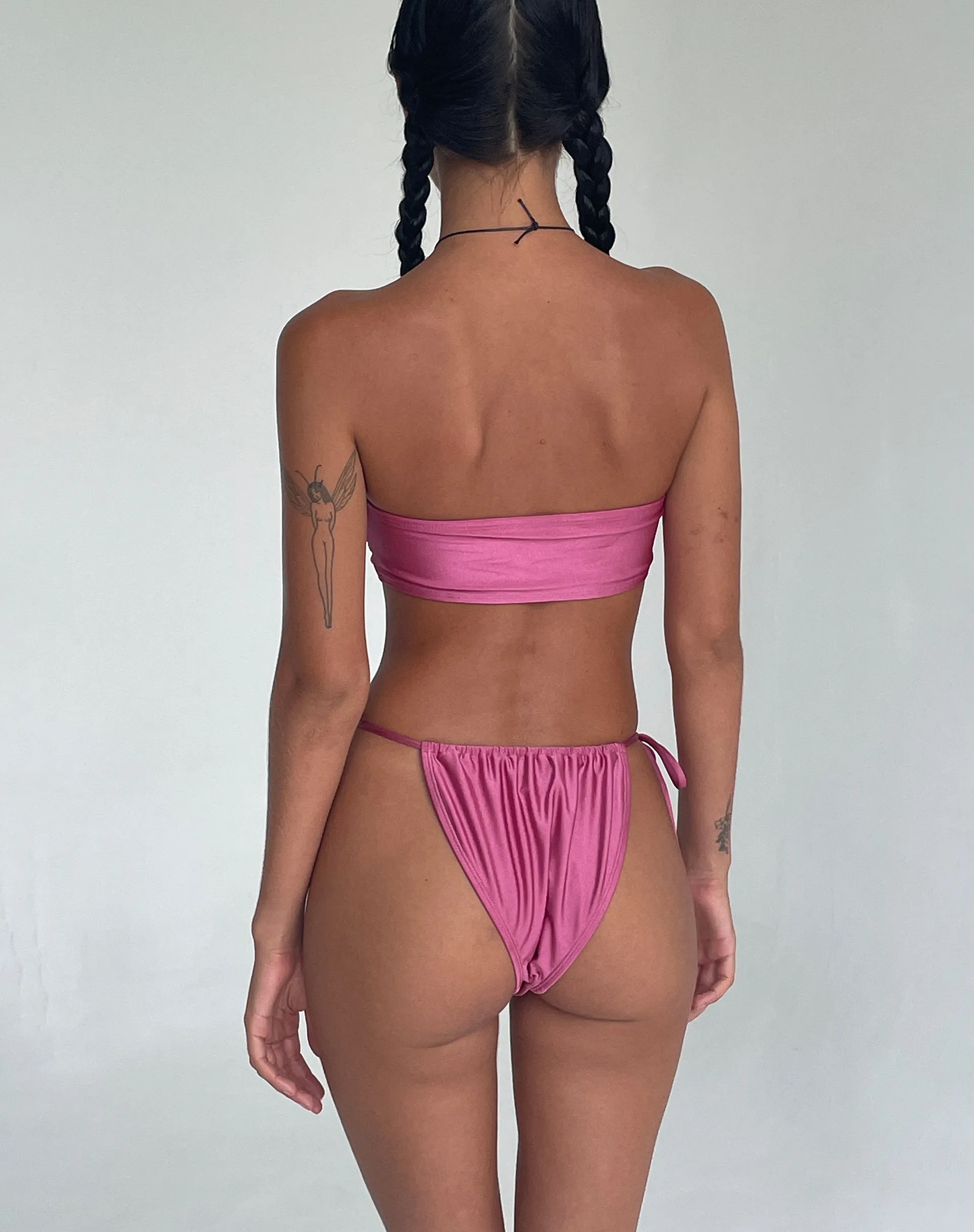 Leyna Bikini Bottom in Mauve Shimmer