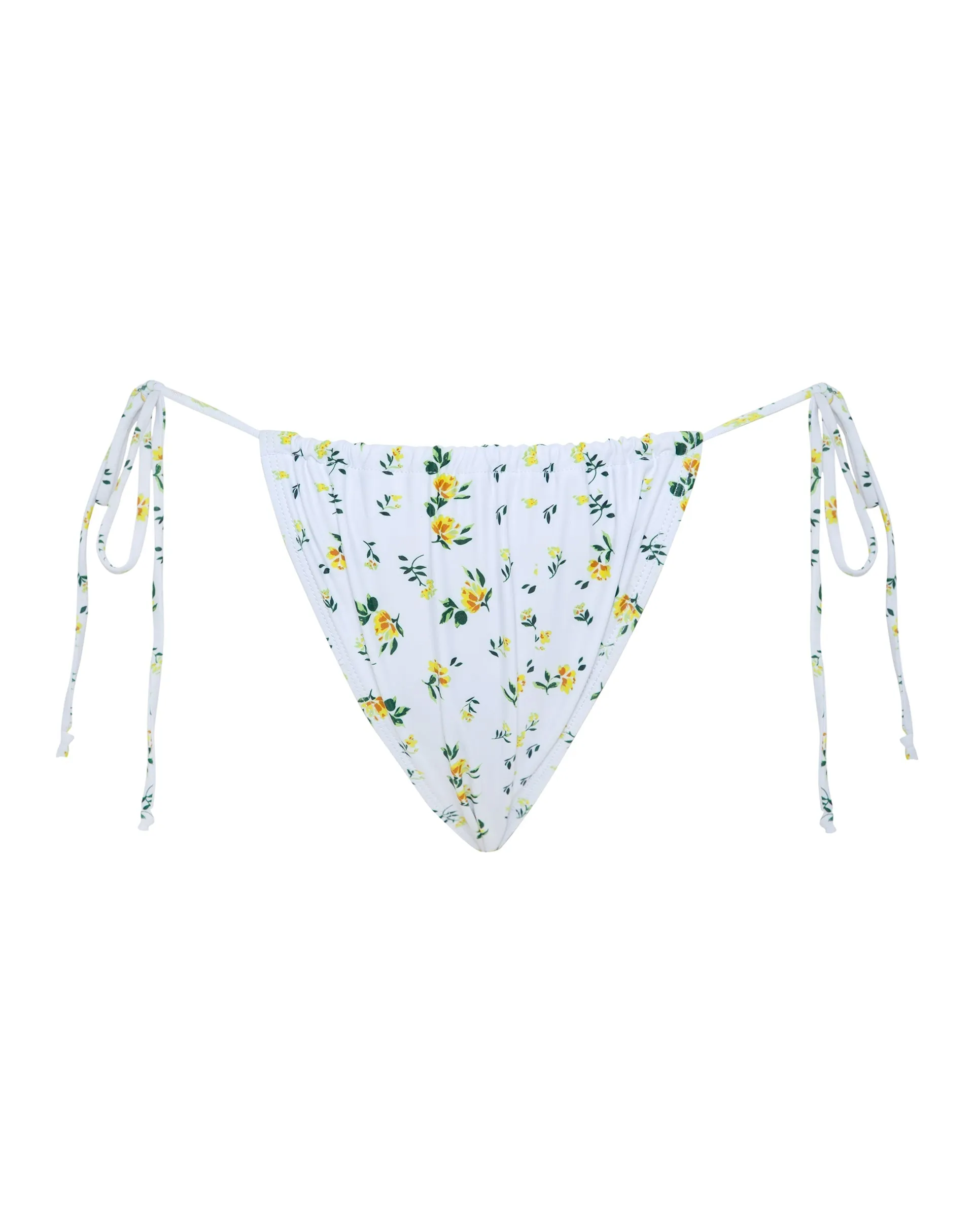 Leyna Bikini Bottom in Yellow Ditsy Floral