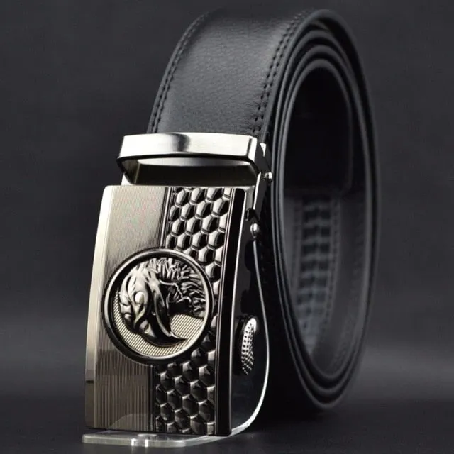 Luxury Eagle Metal Automatic Buckle Men Waist Belt