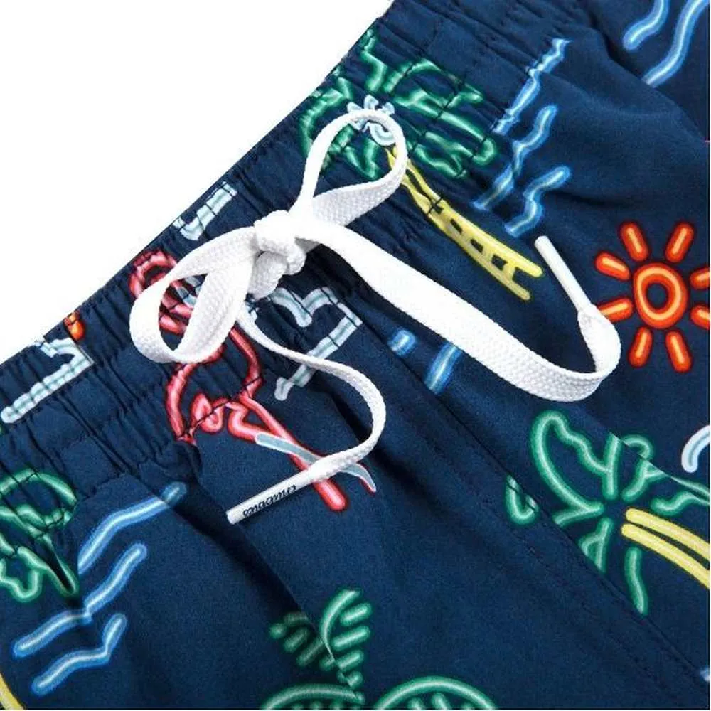 Men's Neon Light Swim Trunk Zp-7"