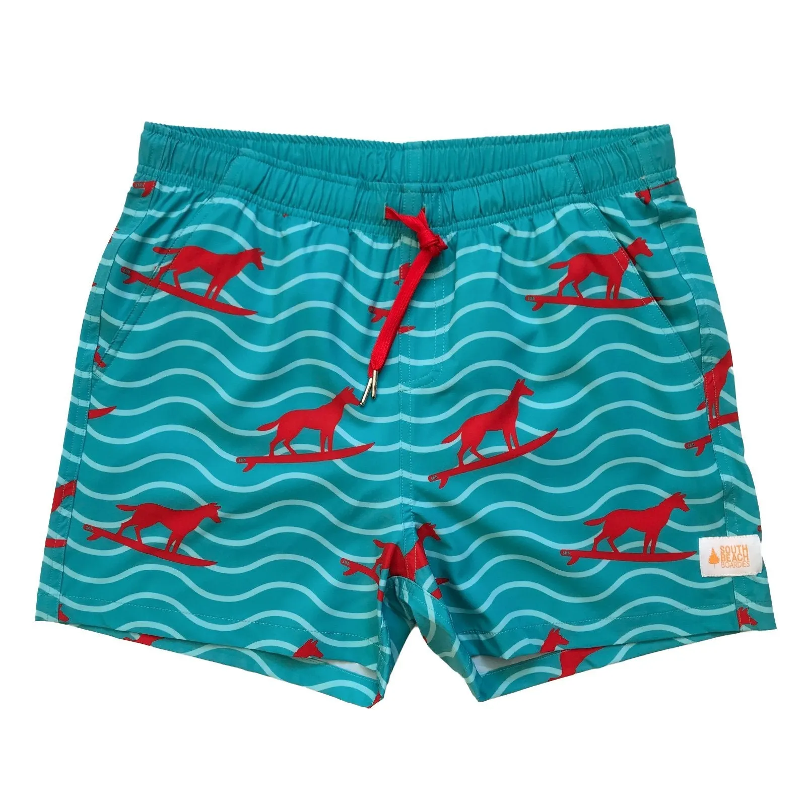 Men's Stretchy Trunks: Dingo Took My Boardies Turquoise