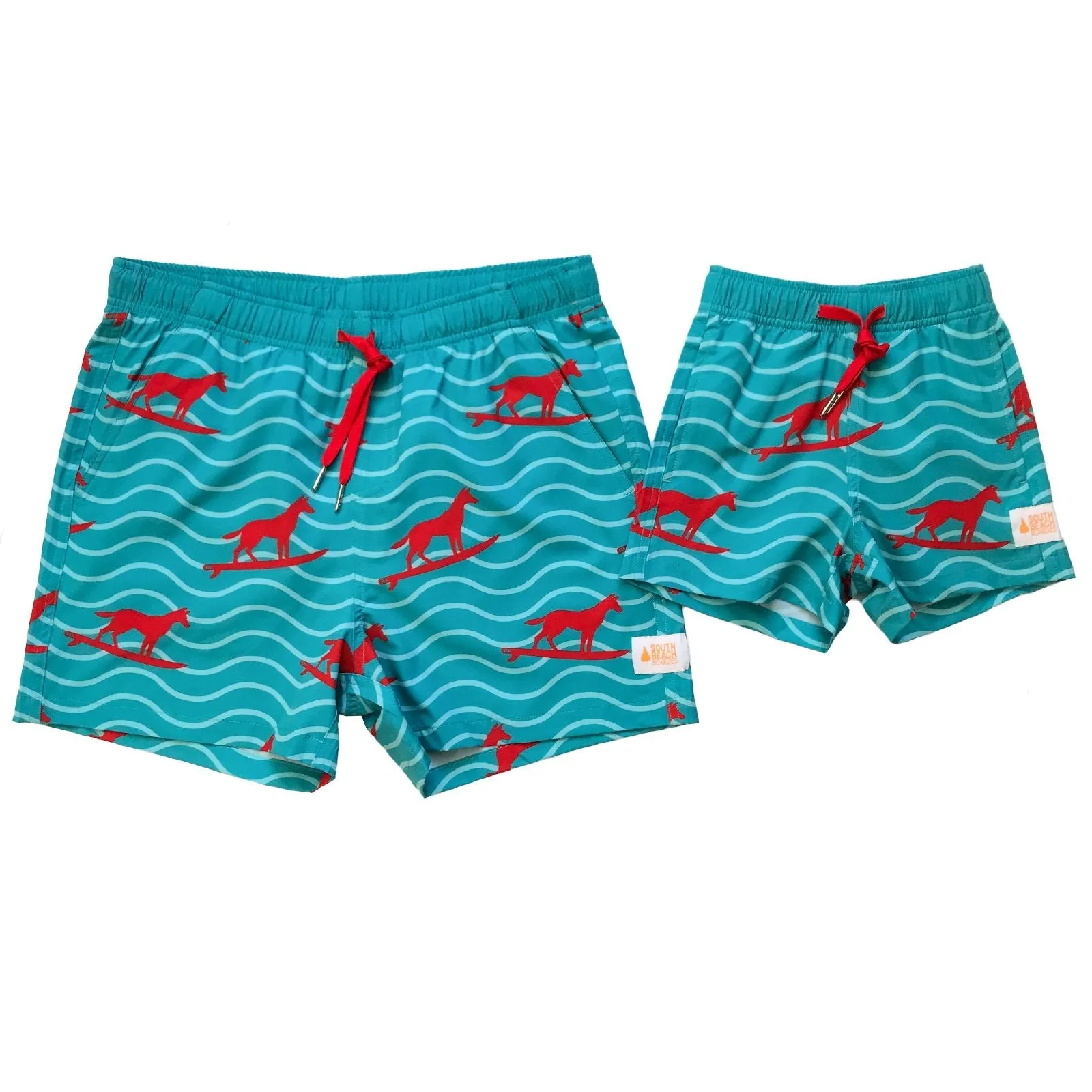 Men's Stretchy Trunks: Dingo Took My Boardies Turquoise