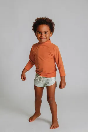 Mesa Kids Swim Trunks - Melon Stripe