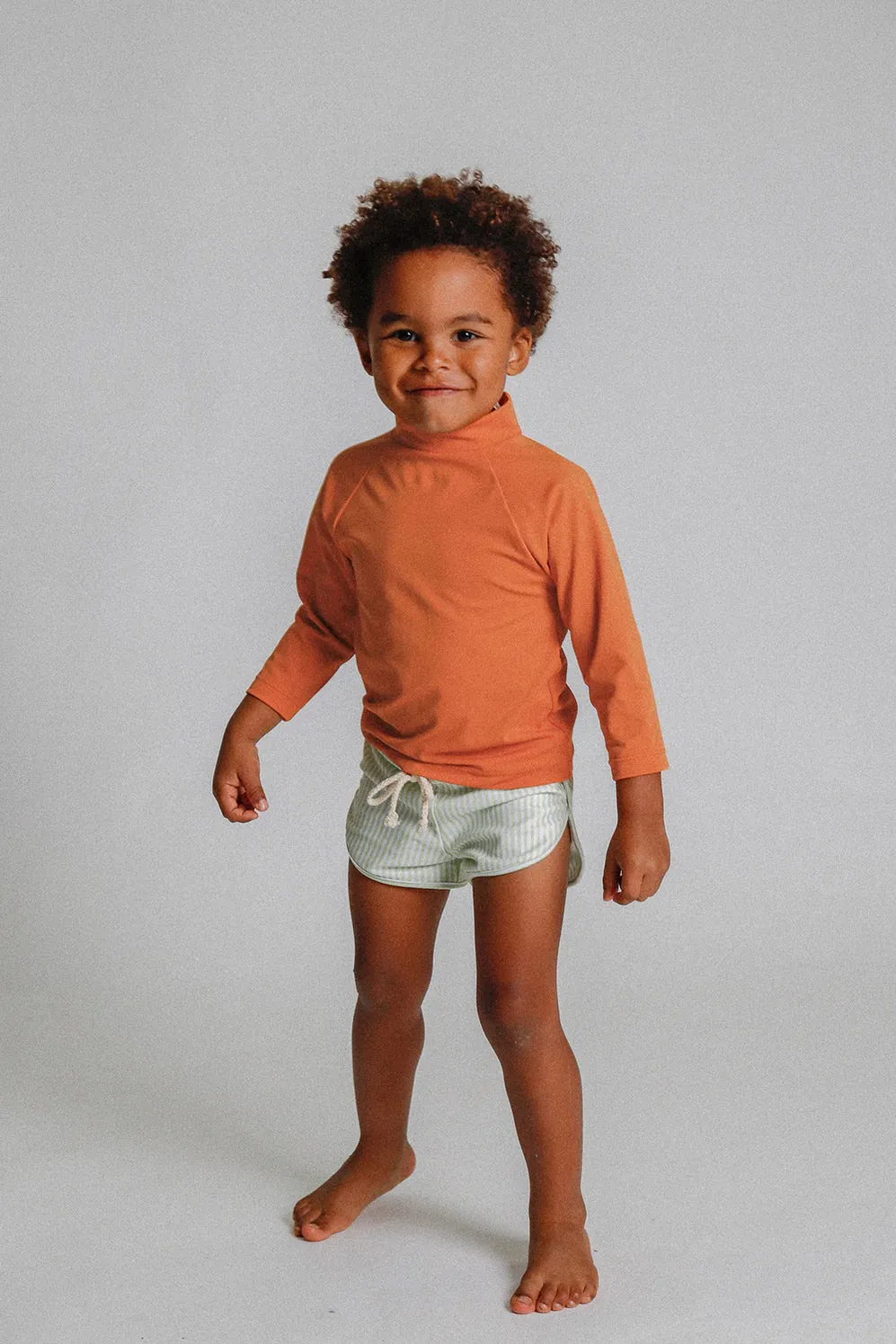 Mesa Kids Swim Trunks - Melon Stripe